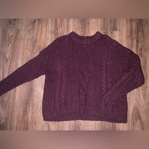 Burgundy Knitted Sweater